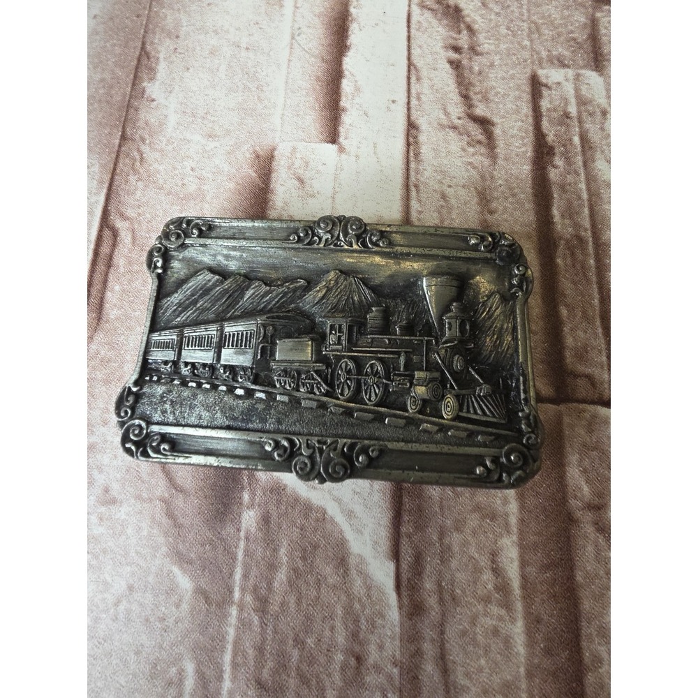 1984 Siskiyou Railroad History commemorative, Pewter belt buckle,